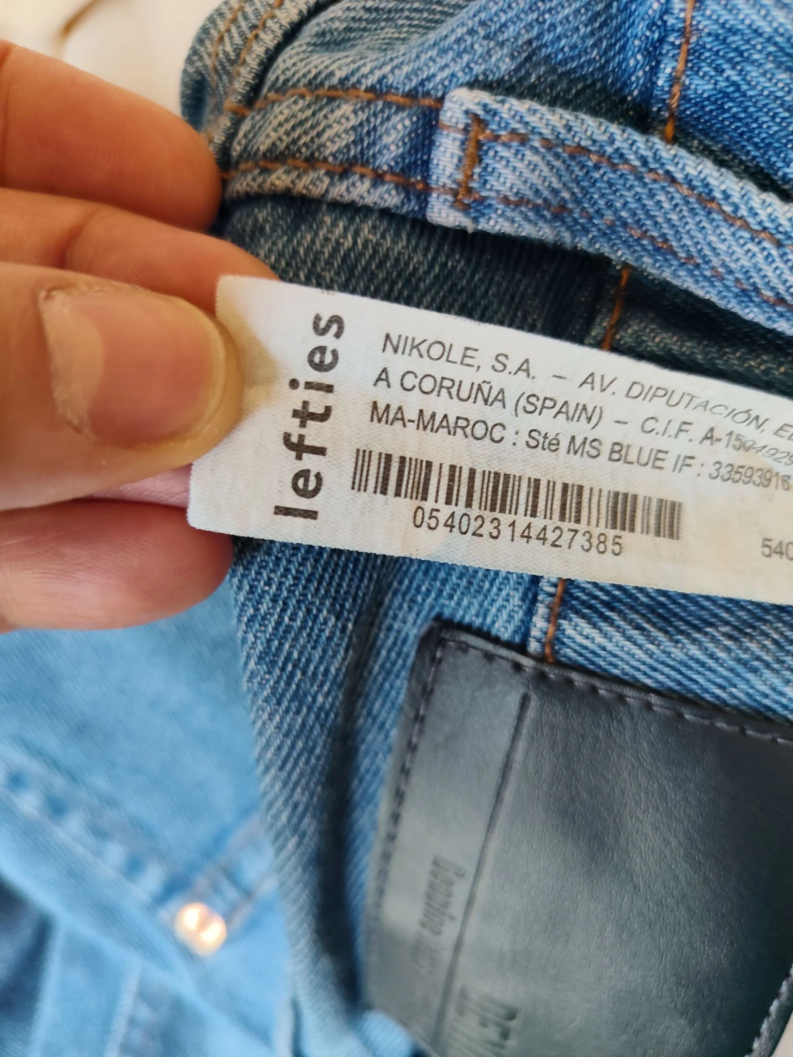 Calça jeans feminina reta solta Lefties Tamanho M/38 – photo 15